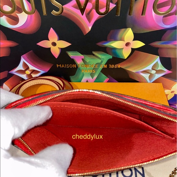 🍎🍎🍎Authentic Louis Vuitton Pallas Clutch Crossbody Bag in Monogram - Picture 11 of 17